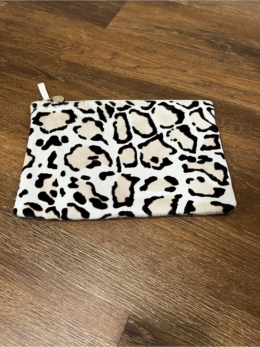 Clare V Snow Cat Hair in Foldover Clutch